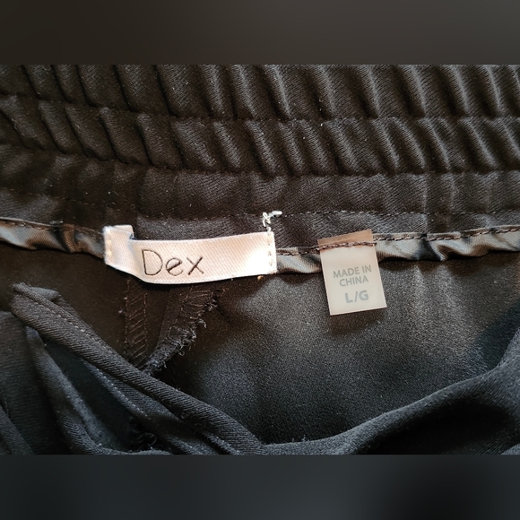 DEX Black Drawstring Woman's Ankle-Length Pull On Pants. Size Large 🖤 - Picture 5 of 8